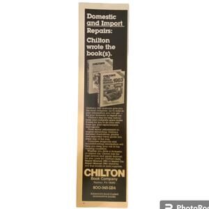 Vtg Chilton Manual Print Advertisement 3 x 11 December 1982 Original Vintage
